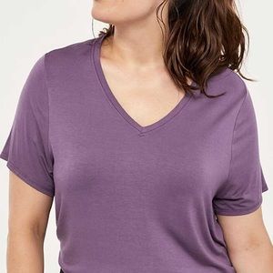 Penningtons Purple Back Pleat Athletic Top - 5X